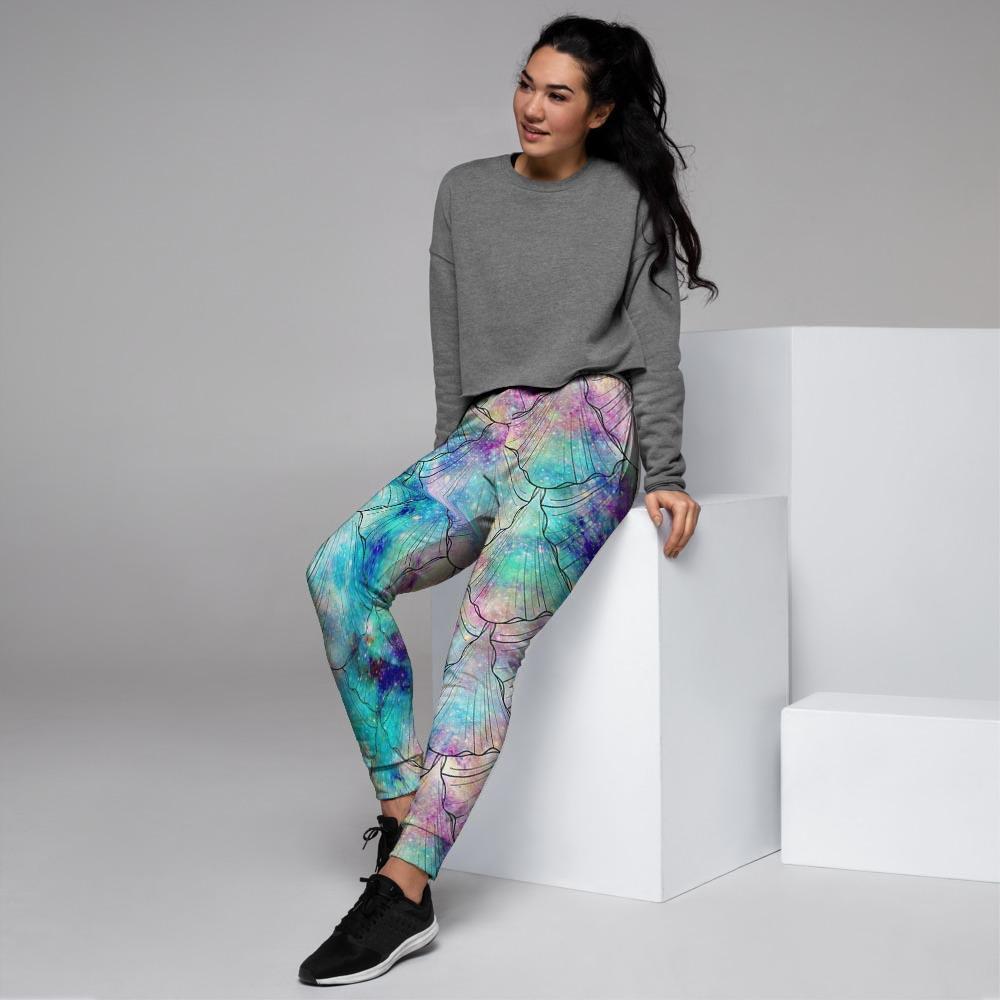 Mermaid Galaxy Print Women's Joggers-grizzshop