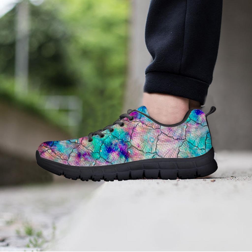 Mermaid Galaxy Print Women's Sneakers-grizzshop