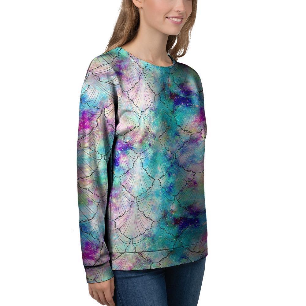 Mermaid Galaxy Print Women's Sweatshirt-grizzshop