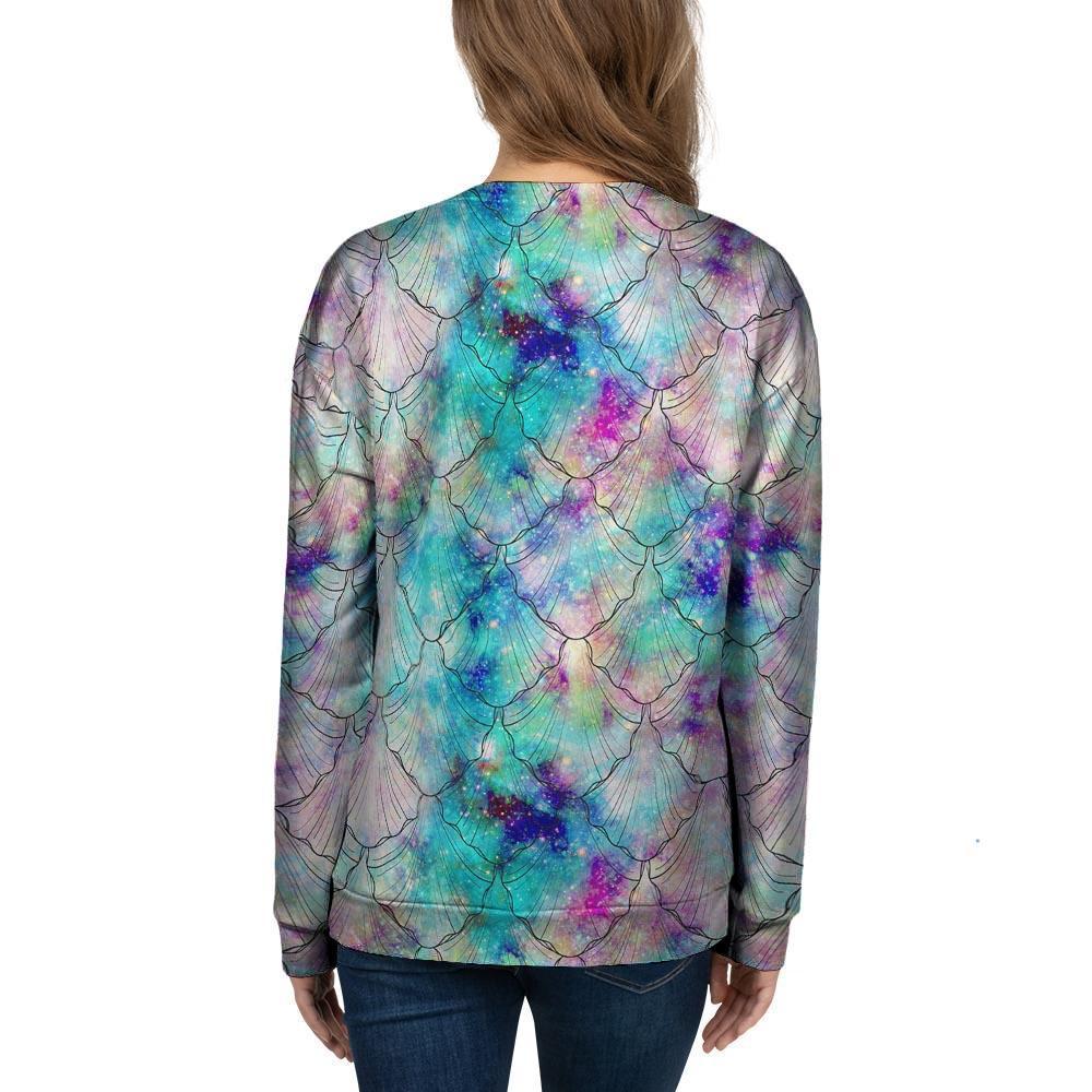 Mermaid Galaxy Print Women's Sweatshirt-grizzshop