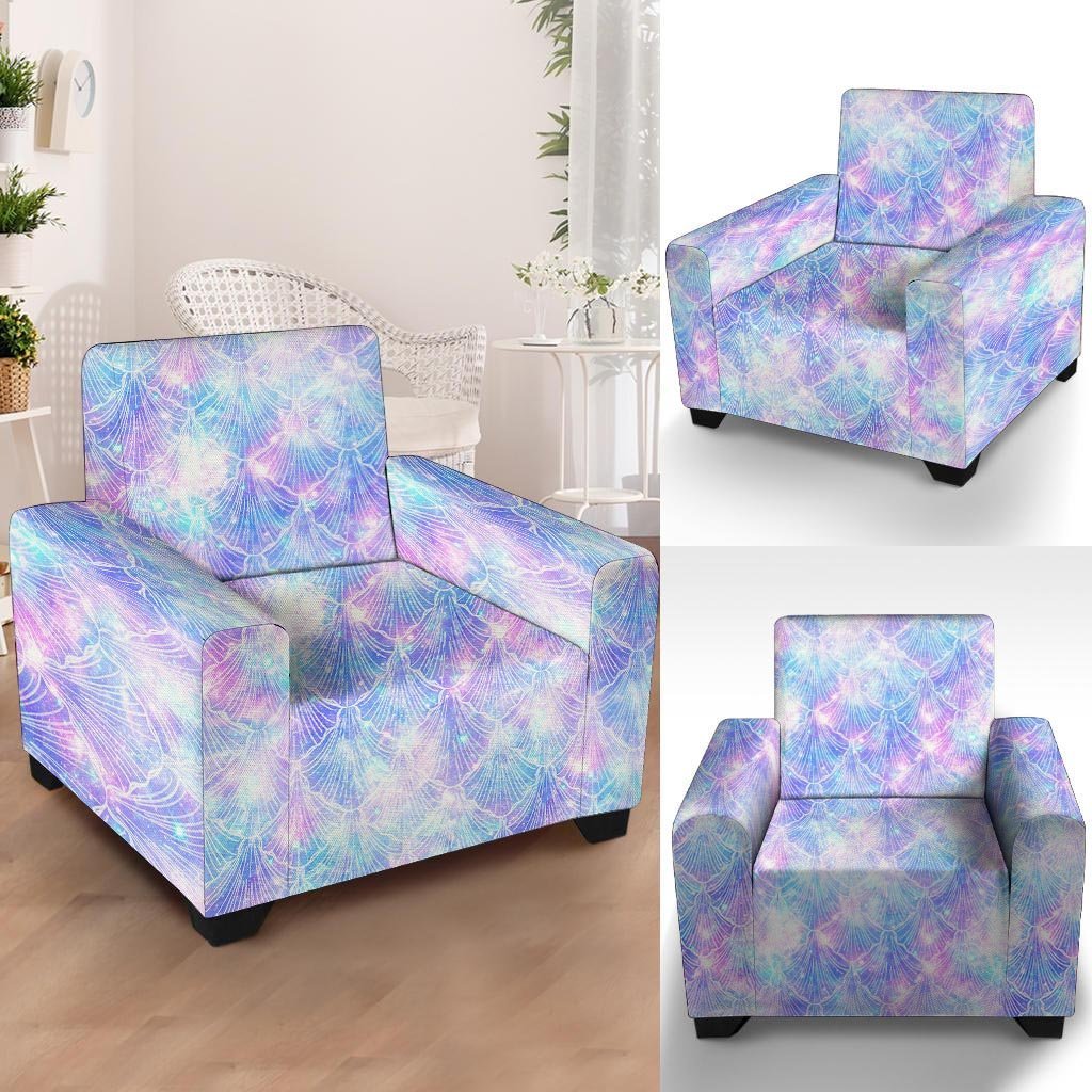 Mermaid Galaxy Space Armchair Cover-grizzshop