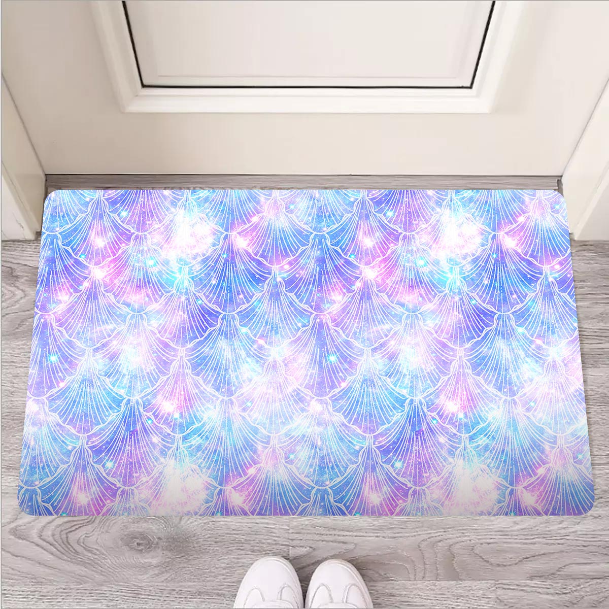 Mermaid Galaxy Space Door Mat-grizzshop