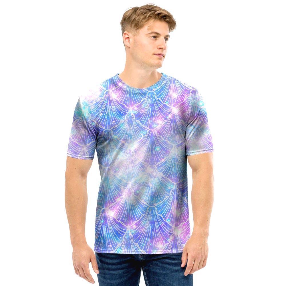 Mermaid Galaxy Space Men T Shirt-grizzshop