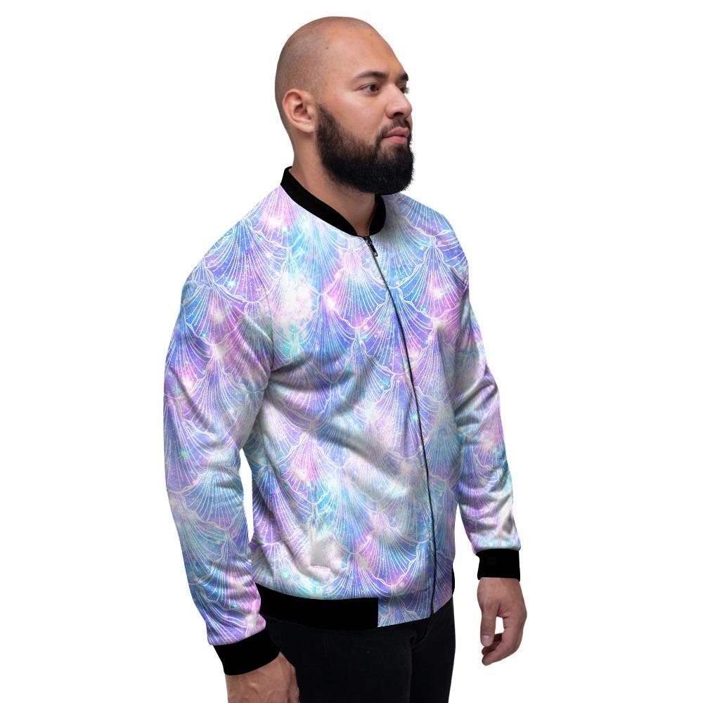 Mermaid Galaxy Space Men's Bomber Jacket-grizzshop