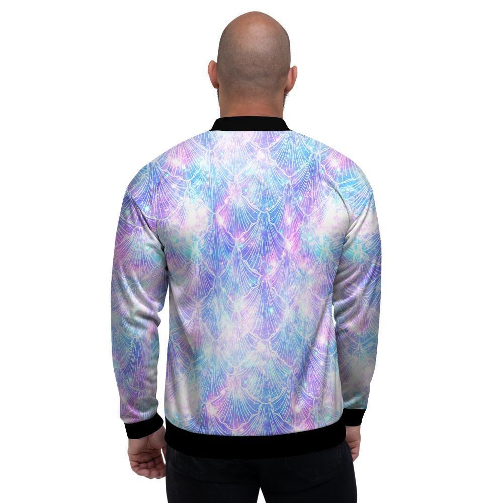 Mermaid Galaxy Space Men's Bomber Jacket-grizzshop