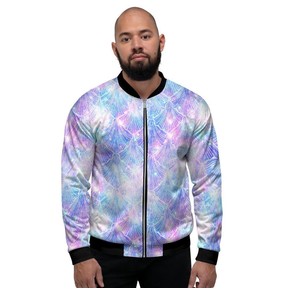 Mermaid Galaxy Space Men's Bomber Jacket-grizzshop