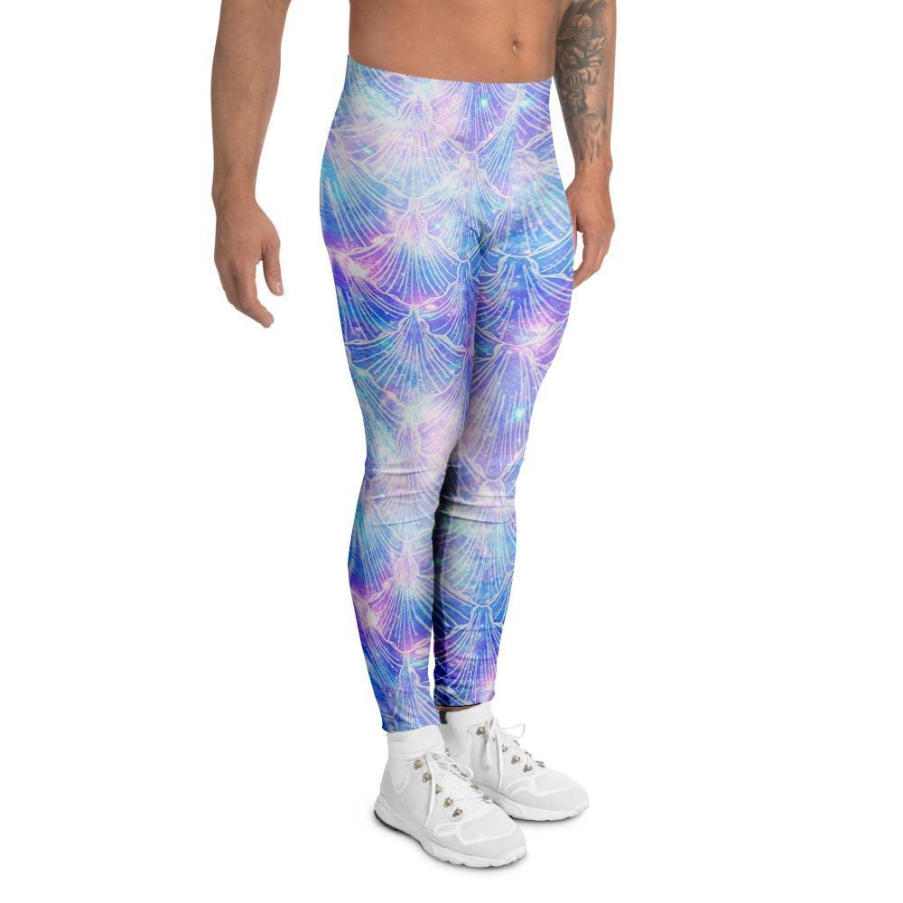 Mermaid Galaxy Space Men's Leggings-grizzshop