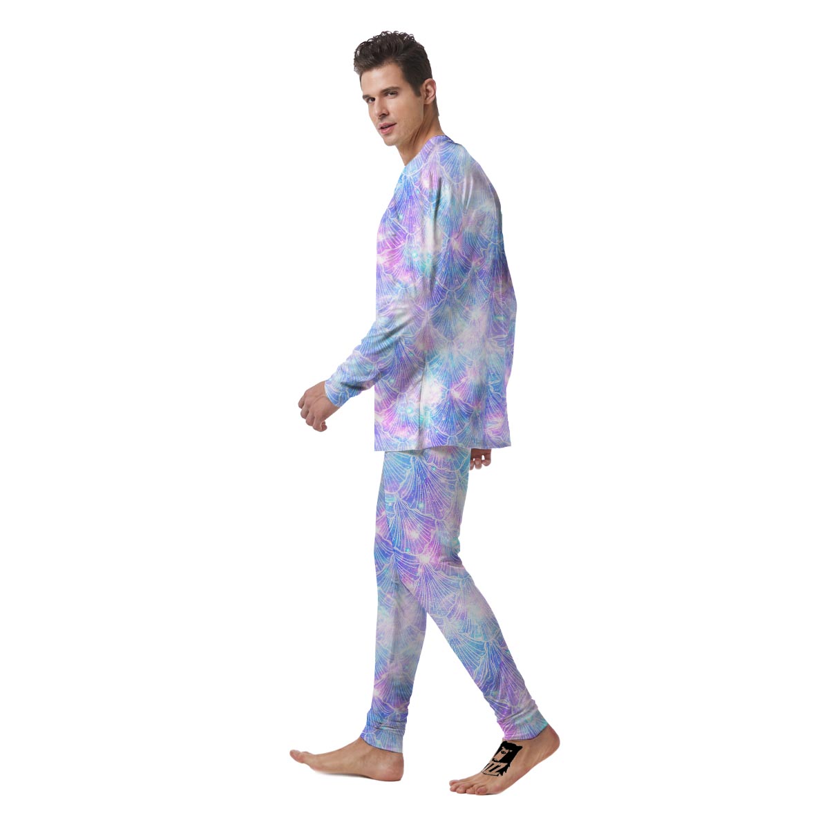 Mermaid Galaxy Space Men's Pajamas-grizzshop