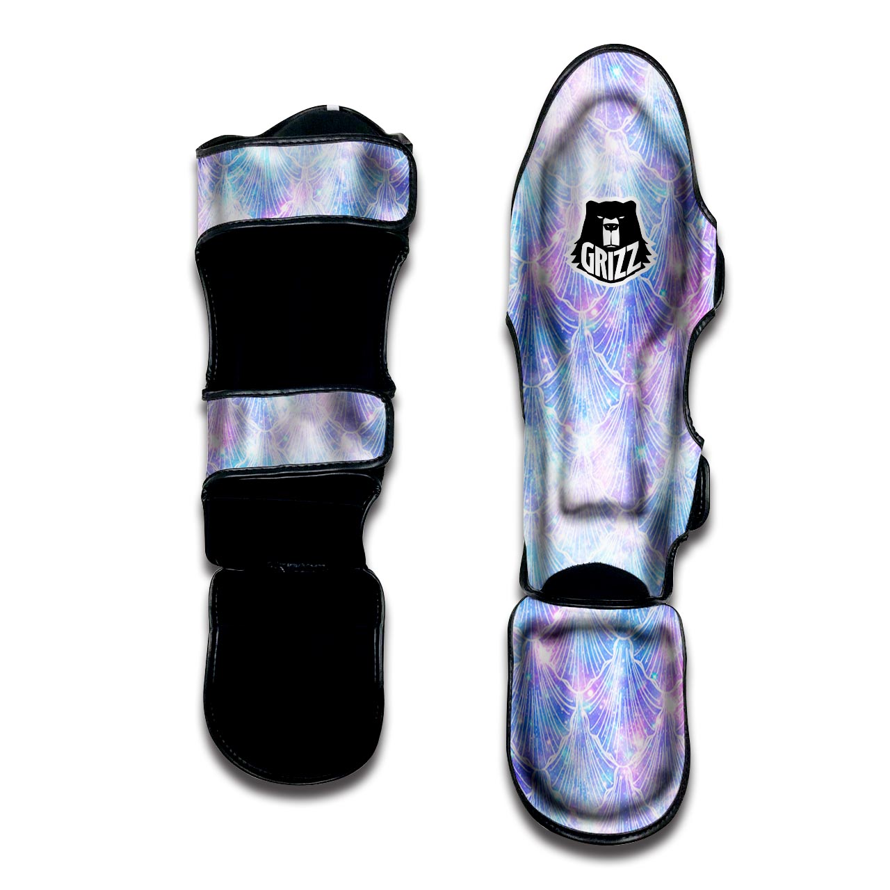 Mermaid Galaxy Space Muay Thai Shin Guard-grizzshop