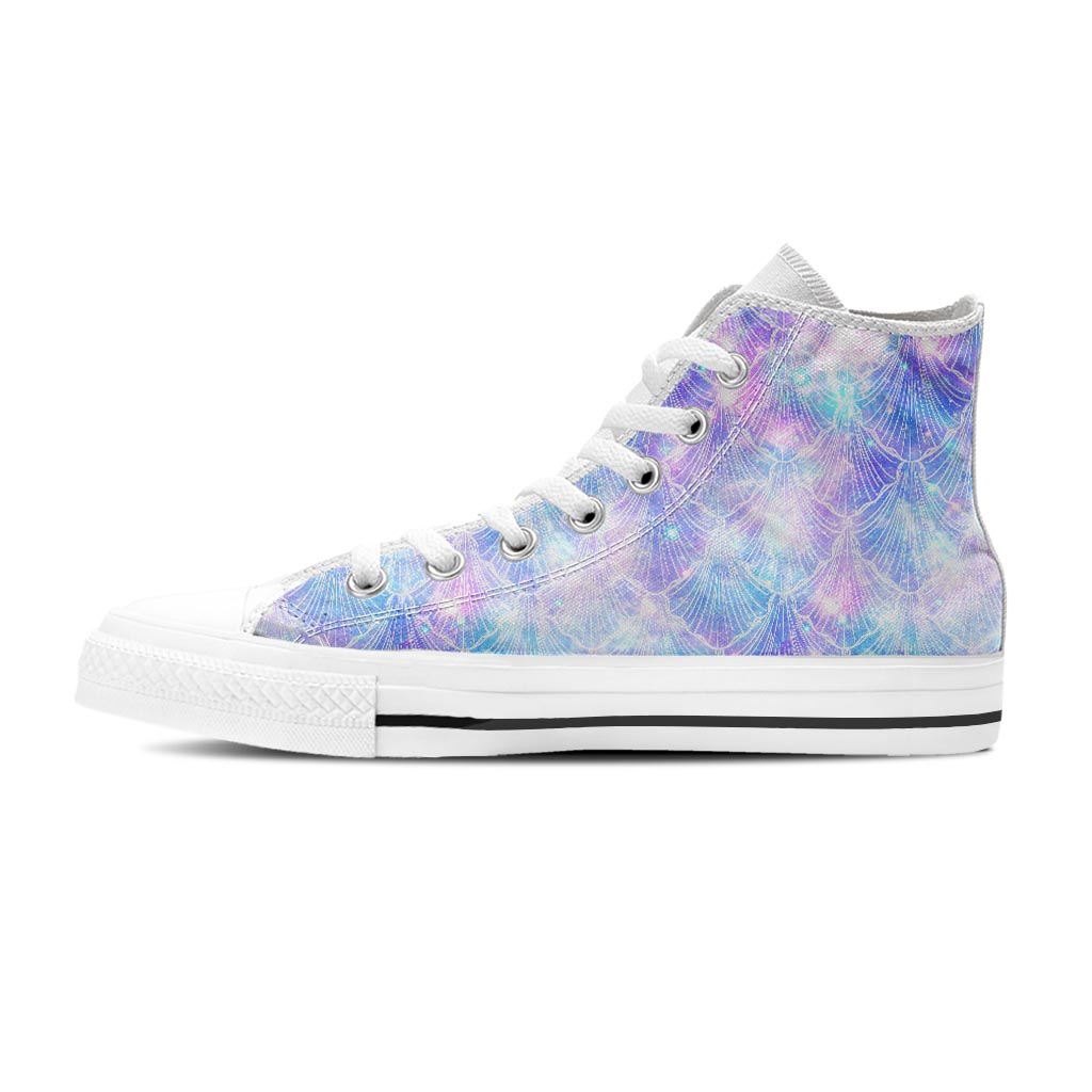 Mermaid Galaxy Space Women's High Top Shoes-grizzshop