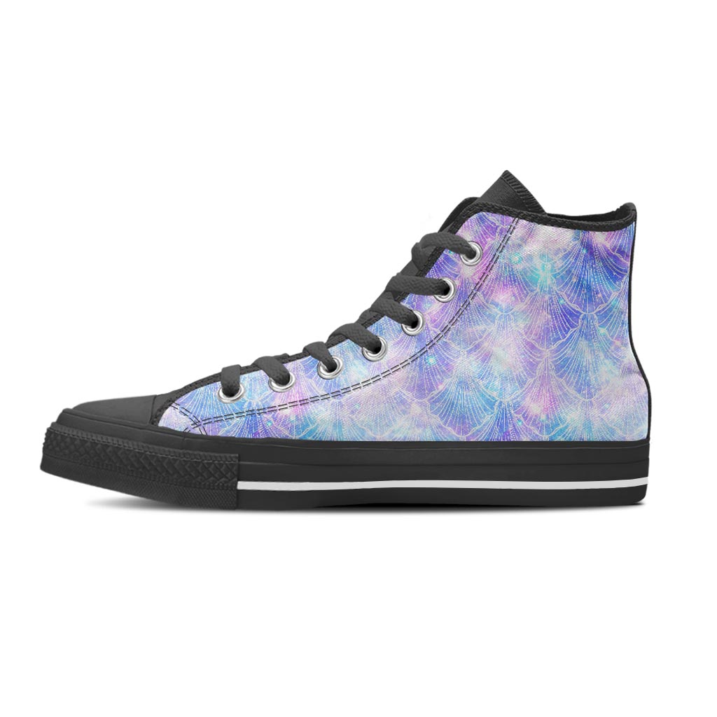Mermaid Galaxy Space Women's High Top Shoes-grizzshop