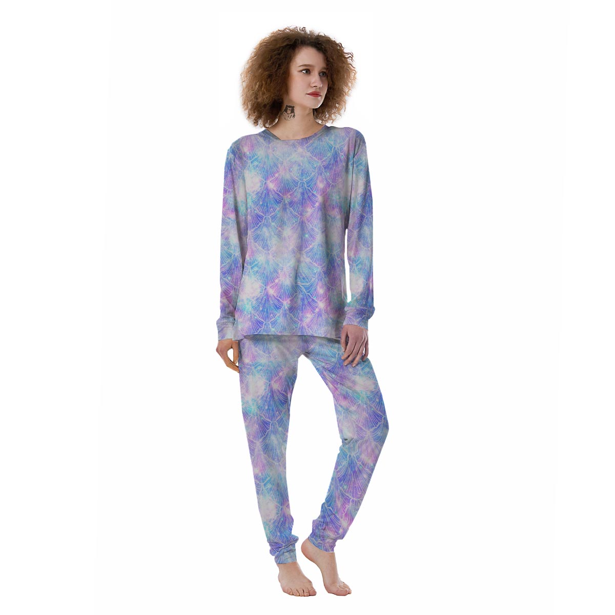 Mermaid Galaxy Space Women's Pajamas-grizzshop