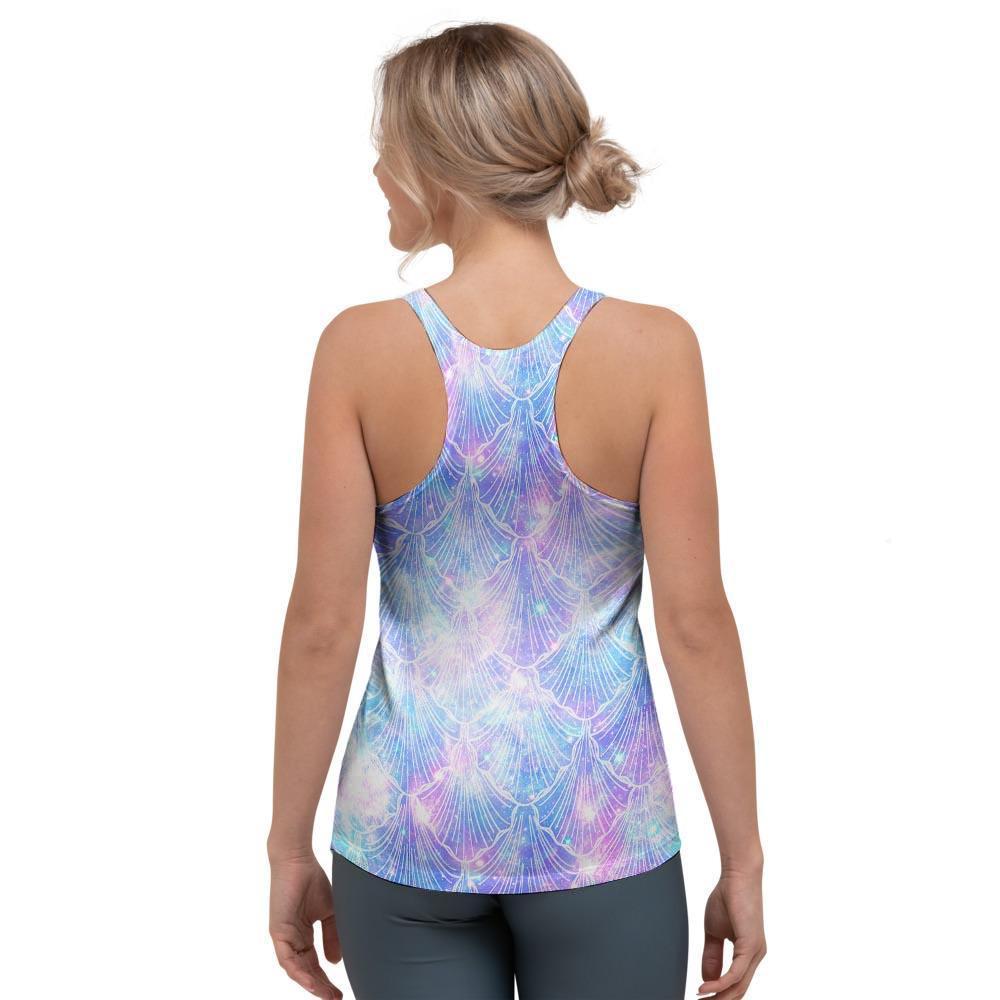 Mermaid Galaxy Space Women's Racerback Tank Top-grizzshop
