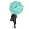 Mermaid Pastel Pattern Print Automatic Foldable Umbrella-grizzshop