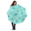 Mermaid Pastel Pattern Print Automatic Foldable Umbrella-grizzshop