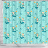 Mermaid Pastel Pattern Print Bathroom Shower Curtain-grizzshop