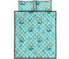 Mermaid Pastel Pattern Print Bed Set Quilt-grizzshop