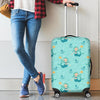 Mermaid Pastel Pattern Print Luggage Cover Protector-grizzshop