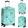 Mermaid Pastel Pattern Print Luggage Cover Protector-grizzshop