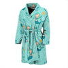 Mermaid Pastel Pattern Print Men Long Robe-grizzshop