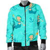 Mermaid Pastel Pattern Print Men's Bomber Jacket-grizzshop