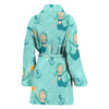 Mermaid Pastel Pattern Print Women Long Robe-grizzshop