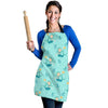 Mermaid Pastel Pattern Print Women's Apron-grizzshop