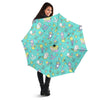 Mermaid Pattern Print Automatic Foldable Umbrella-grizzshop