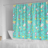 Mermaid Pattern Print Bathroom Shower Curtain-grizzshop