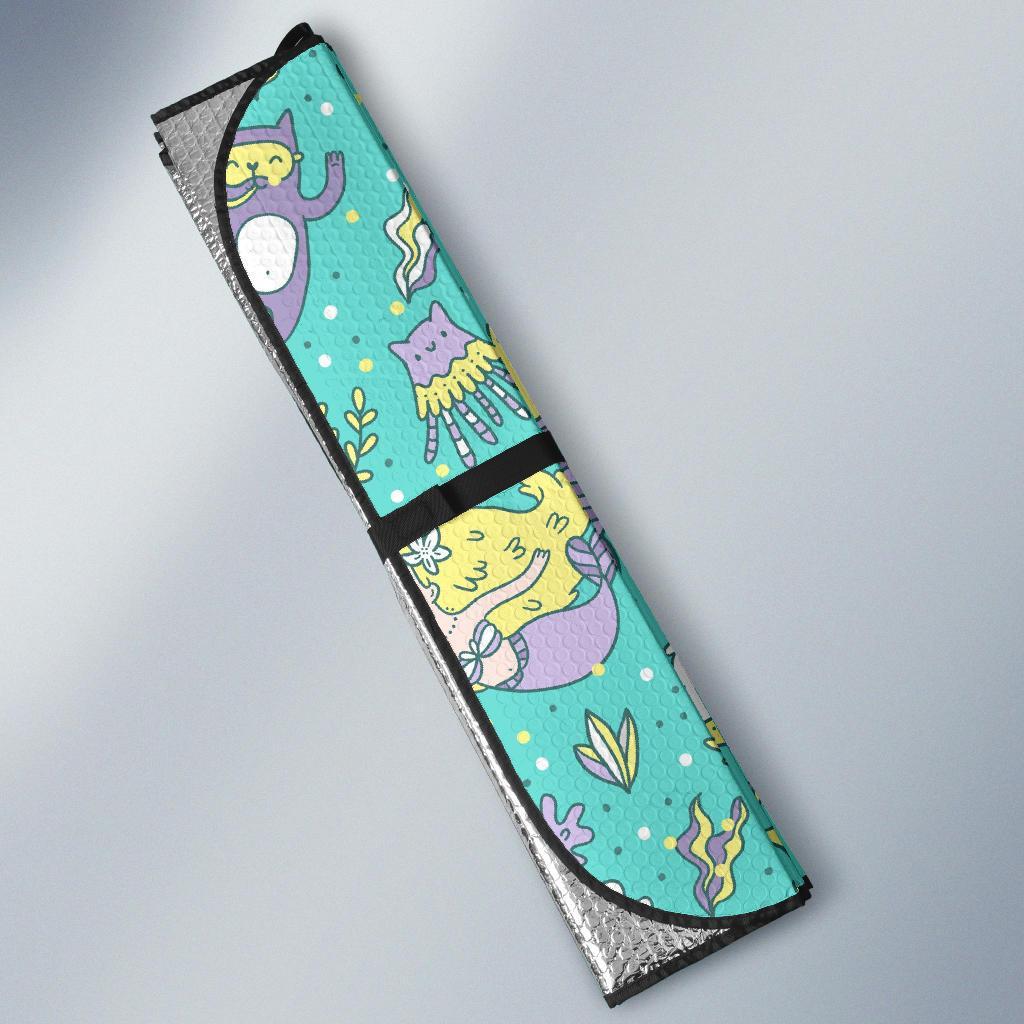Mermaid Pattern Print Car Sun Shade-grizzshop