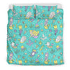 Mermaid Pattern Print Duvet Cover Bedding Set-grizzshop