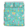 Mermaid Pattern Print Duvet Cover Bedding Set-grizzshop