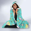 Mermaid Pattern Print Hooded Blanket-grizzshop