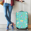 Mermaid Pattern Print Luggage Cover Protector-grizzshop