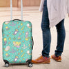 Mermaid Pattern Print Luggage Cover Protector-grizzshop