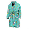 Mermaid Pattern Print Men Long Robe-grizzshop