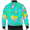 Mermaid Pattern Print Men's Bomber Jacket-grizzshop