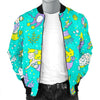 Mermaid Pattern Print Men's Bomber Jacket-grizzshop