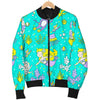 Mermaid Pattern Print Men's Bomber Jacket-grizzshop