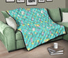 Mermaid Pattern Print Quilt-grizzshop