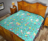 Mermaid Pattern Print Quilt-grizzshop