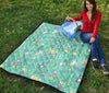 Mermaid Pattern Print Quilt-grizzshop