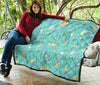 Mermaid Pattern Print Quilt-grizzshop