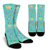 Mermaid Pattern Print Unisex Crew Socks-grizzshop