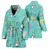 Mermaid Pattern Print Women Long Robe-grizzshop