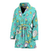 Mermaid Pattern Print Women Long Robe-grizzshop