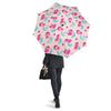 Mermaid Pink Pattern Print Automatic Foldable Umbrella-grizzshop