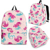 Mermaid Pink Pattern Print Backpack-grizzshop