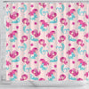 Mermaid Pink Pattern Print Bathroom Shower Curtain-grizzshop