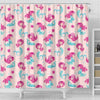 Mermaid Pink Pattern Print Bathroom Shower Curtain-grizzshop